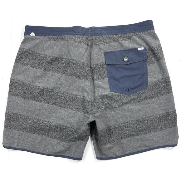 Vuori Mens Size 38 Cruise Board Shorts Performance 4 Way Stretch Gray Stripe - Picture 4 of 16